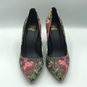 Elliott Lucca Catalina Black Floral Heels